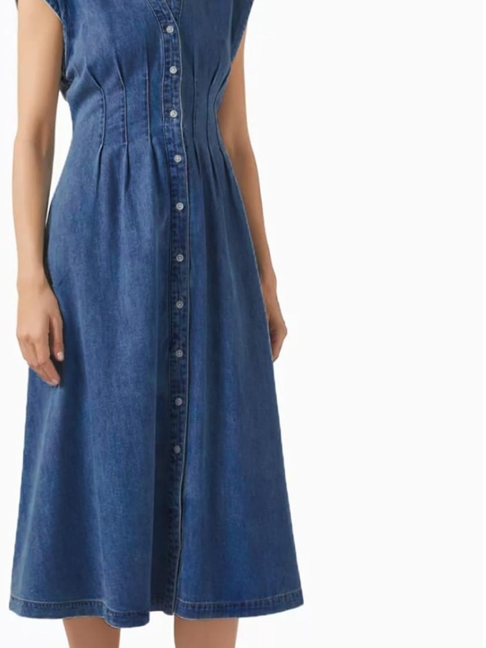 Amazon Blue Denim Midi Dress